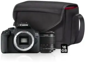 Дзеркальний фотоапарат Canon EOS 2000D + 18–55 mm IS II  Value Up Kit (2728C013)
