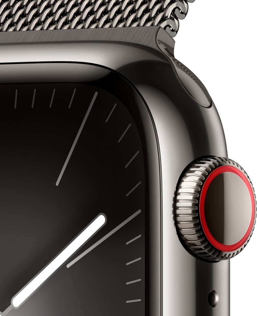 Смарт-годинник Apple Watch Series 9 GPS + Cellular 41mm Graphite S. Steel Case w. Graphite Milanese Loop (MRJ43) - Зображення 3