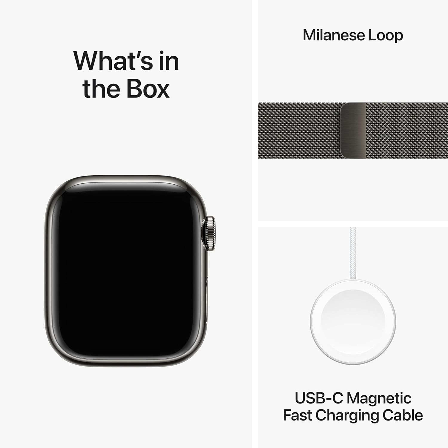 Смарт-годинник Apple Watch Series 9 GPS + Cellular 41mm Graphite S. Steel Case w. Graphite Milanese Loop (MRJ43) - Зображення 4