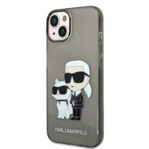 Karl Lagerfeld IML Glitter Karl and Choupette NFT для iPhone 14 Plus Black