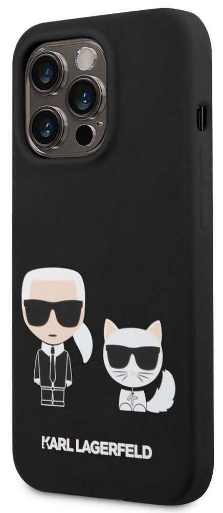 Karl Lagerfeld MagSafe Liquid Silicone Karl and Choupette для iPhone 14 Pro Max Black