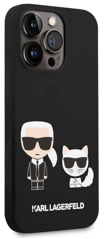 Karl Lagerfeld MagSafe Liquid Silicone Karl and Choupette для iPhone 14 Pro Max Black - Зображення 3