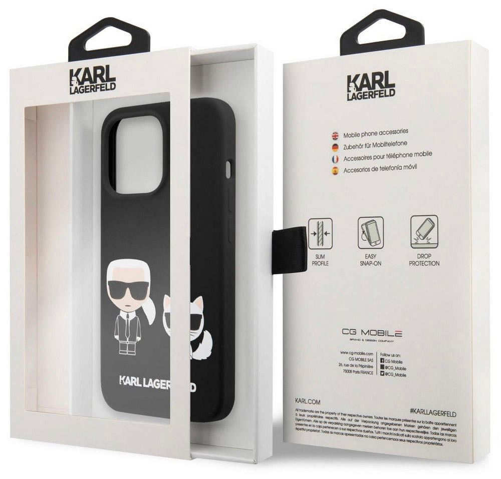 Karl Lagerfeld MagSafe Liquid Silicone Karl and Choupette для iPhone 14 Pro Max Black - Зображення 6