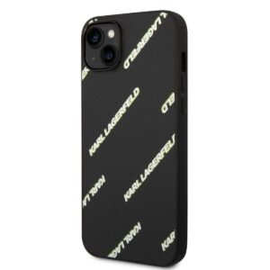 Karl Lagerfeld PU Grained Leather Logomania для iPhone 14 Plus Black