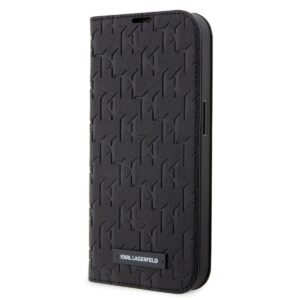 Karl Lagerfeld PU Saffiano Monogram для iPhone 14 Pro Black