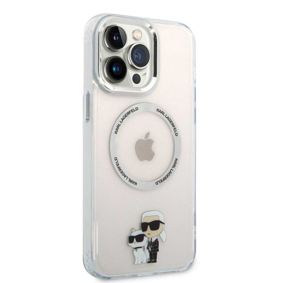 Karl Lagerfeld MagSafe Compatible Cover IML Karl and Choupette NFT для iPhone 13 Pro Max Прозорий - Зображення 3