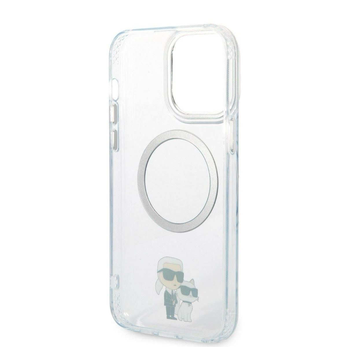 Karl Lagerfeld MagSafe Compatible Cover IML Karl and Choupette NFT для iPhone 13 Pro Max Прозорий - Зображення 5
