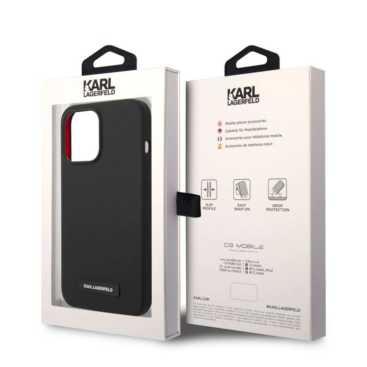 Karl Lagerfeld Liquid Silicone Plaque MagSafe для iPhone 15 Pro Black (57983116726) - Зображення 7
