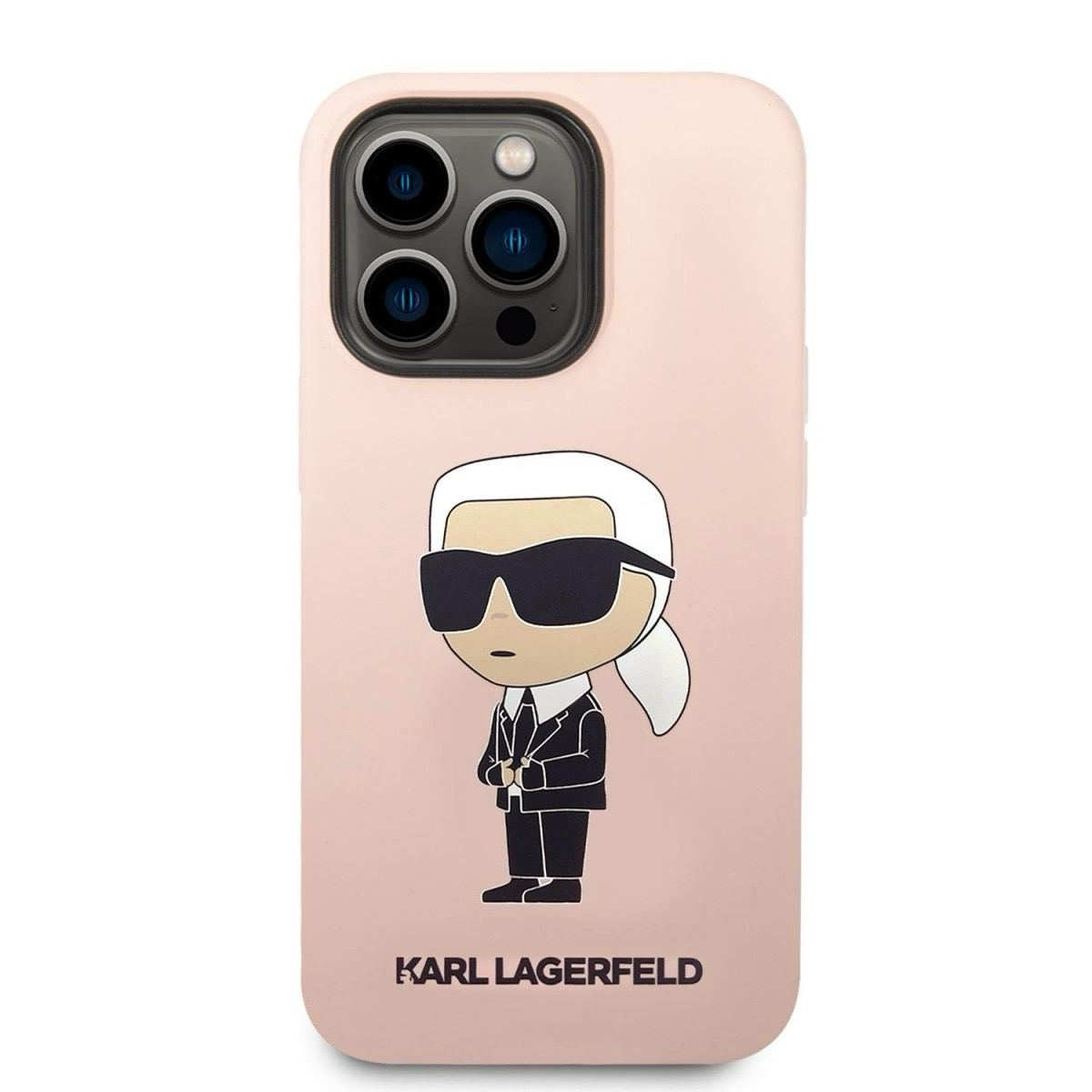 Karl Lagerfeld Liquid Silicone Ikonik NFT для iPhone 15 Pro Pink (57983116787) - Зображення 3