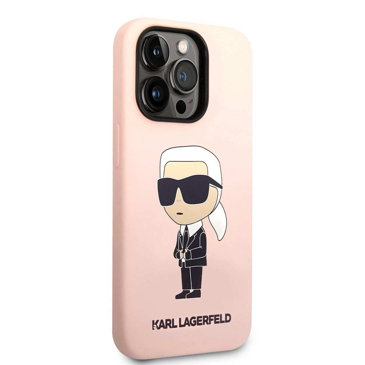 Karl Lagerfeld Liquid Silicone Ikonik NFT для iPhone 15 Pro Pink (57983116787) - Зображення 4