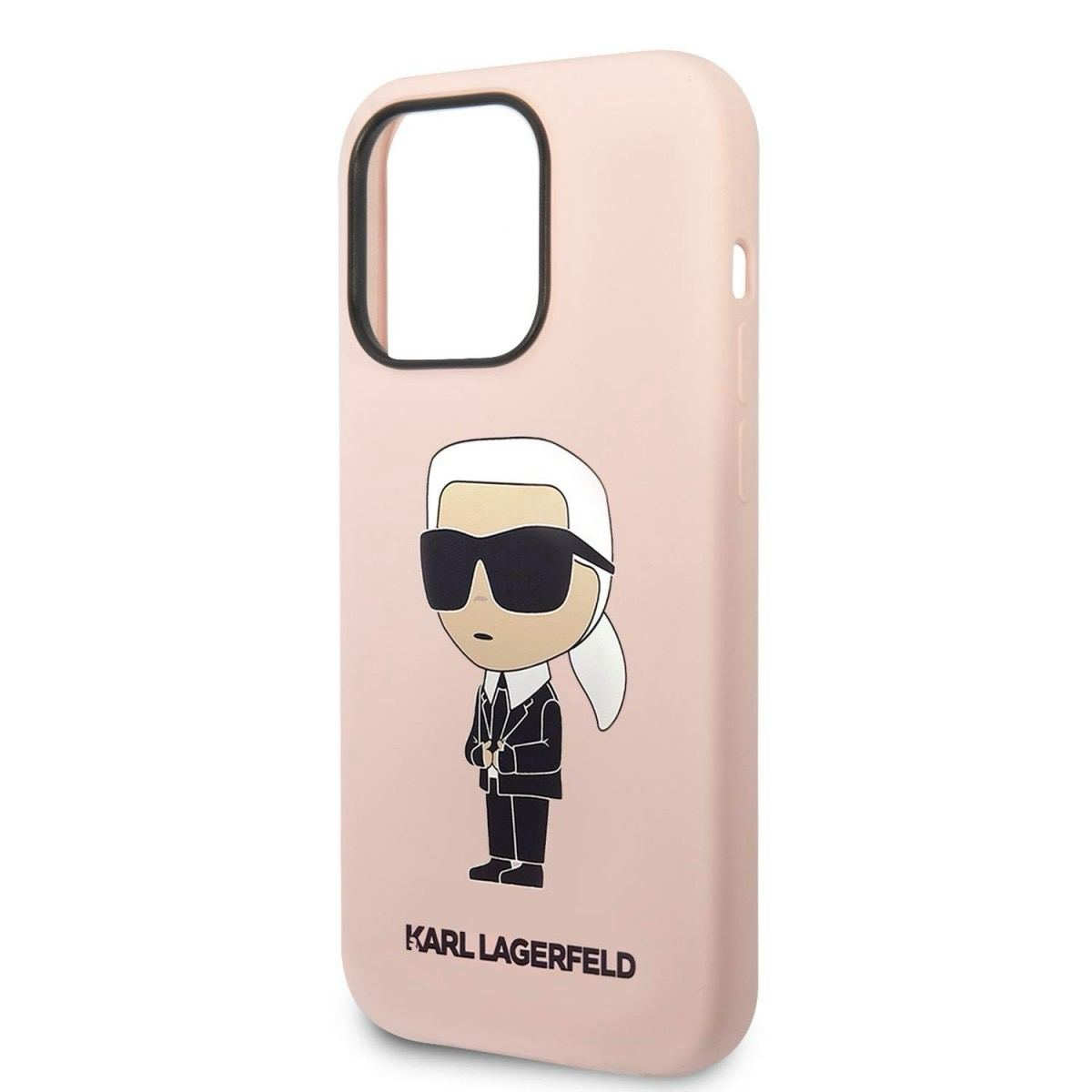 Karl Lagerfeld Liquid Silicone Ikonik NFT для iPhone 15 Pro Pink (57983116787) - Зображення 5