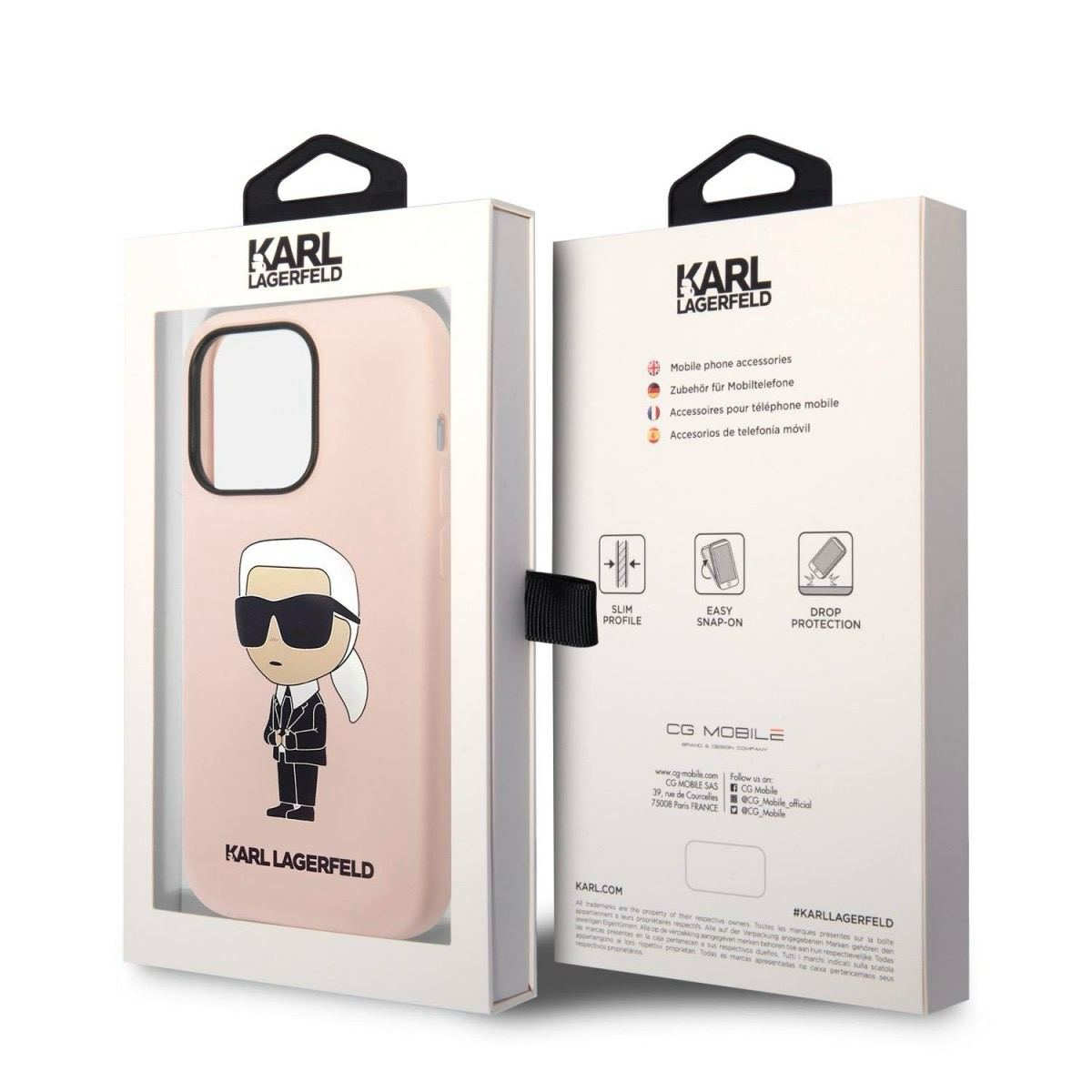 Karl Lagerfeld Liquid Silicone Ikonik NFT для iPhone 15 Pro Pink (57983116787) - Зображення 7