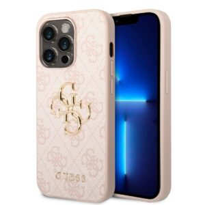 Guess PU 4G Metal Logo для iPhone 15 Pro Max Pink (57983116460)