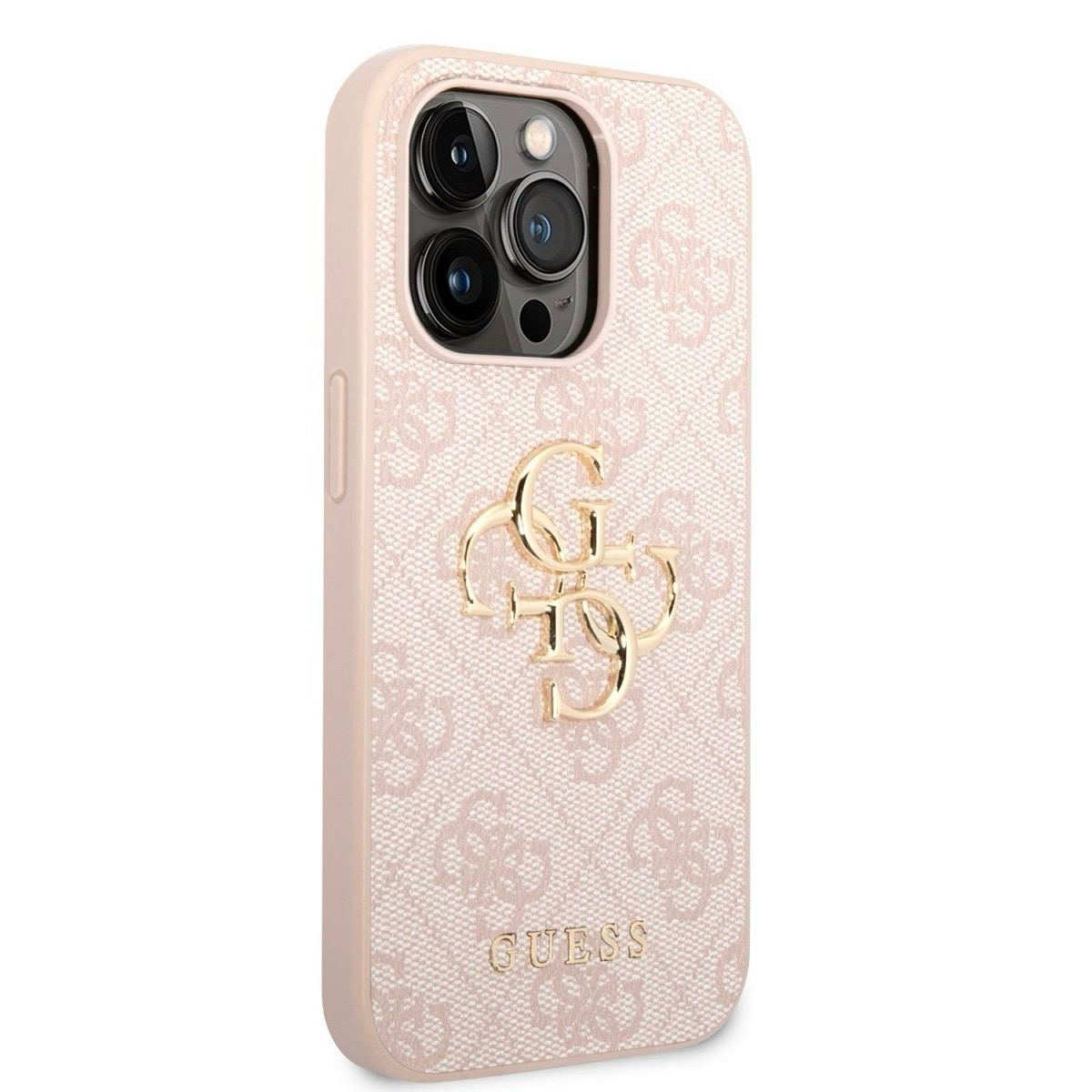 Guess PU 4G Metal Logo для iPhone 15 Pro Max Pink (57983116460) - Зображення 4