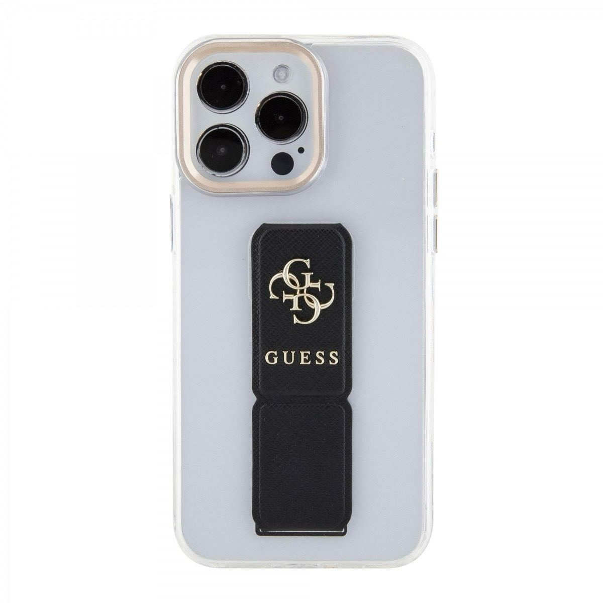 Чохол Guess PU Grip Stand 4G Metal Logo для iPhone 15 Pro Max Black (57983117152) - Зображення 4