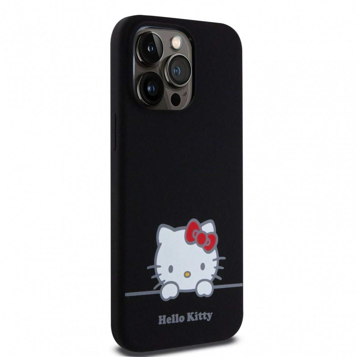 Чохол Hello Kitty Liquid Silicone Daydreaming Logo для iPhone 15 Pro Max Black (57983116915) - Зображення 4