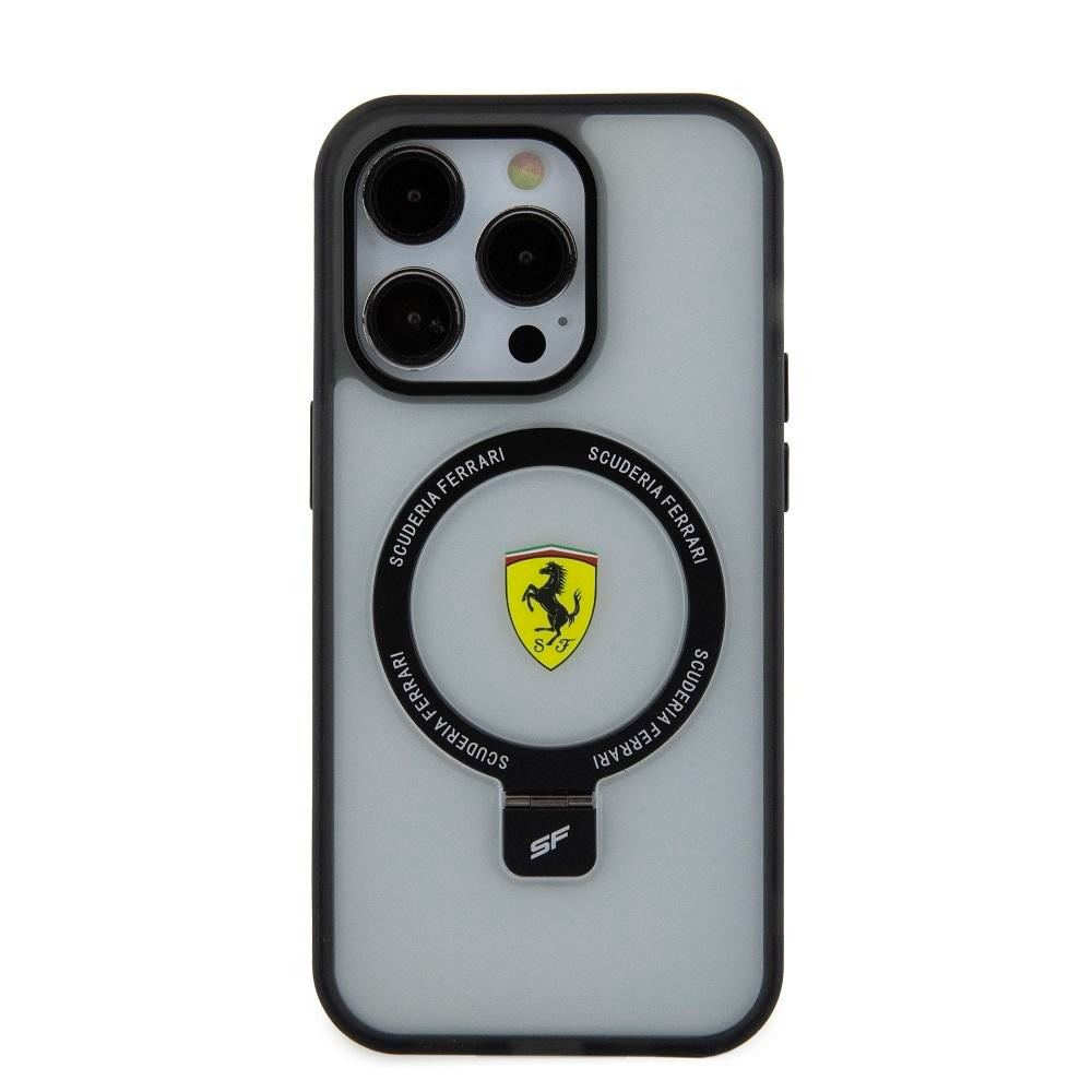 Чохол Ferrari Ring Stand MagSafe для iPhone 15 Pro Max Чорний/Прозорий (57983116751) - Зображення 3