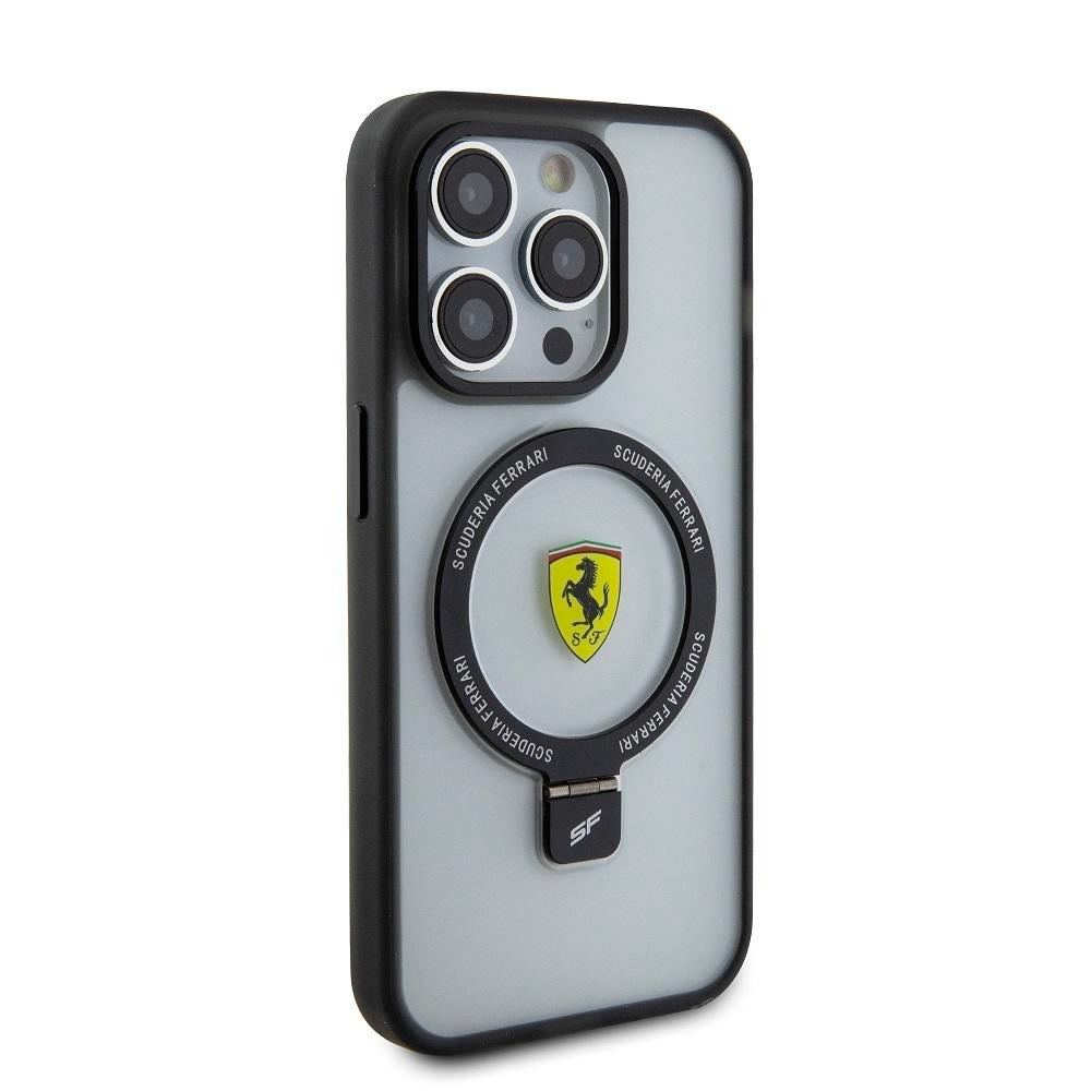 Чохол Ferrari Ring Stand MagSafe для iPhone 15 Pro Max Чорний/Прозорий (57983116751) - Зображення 4