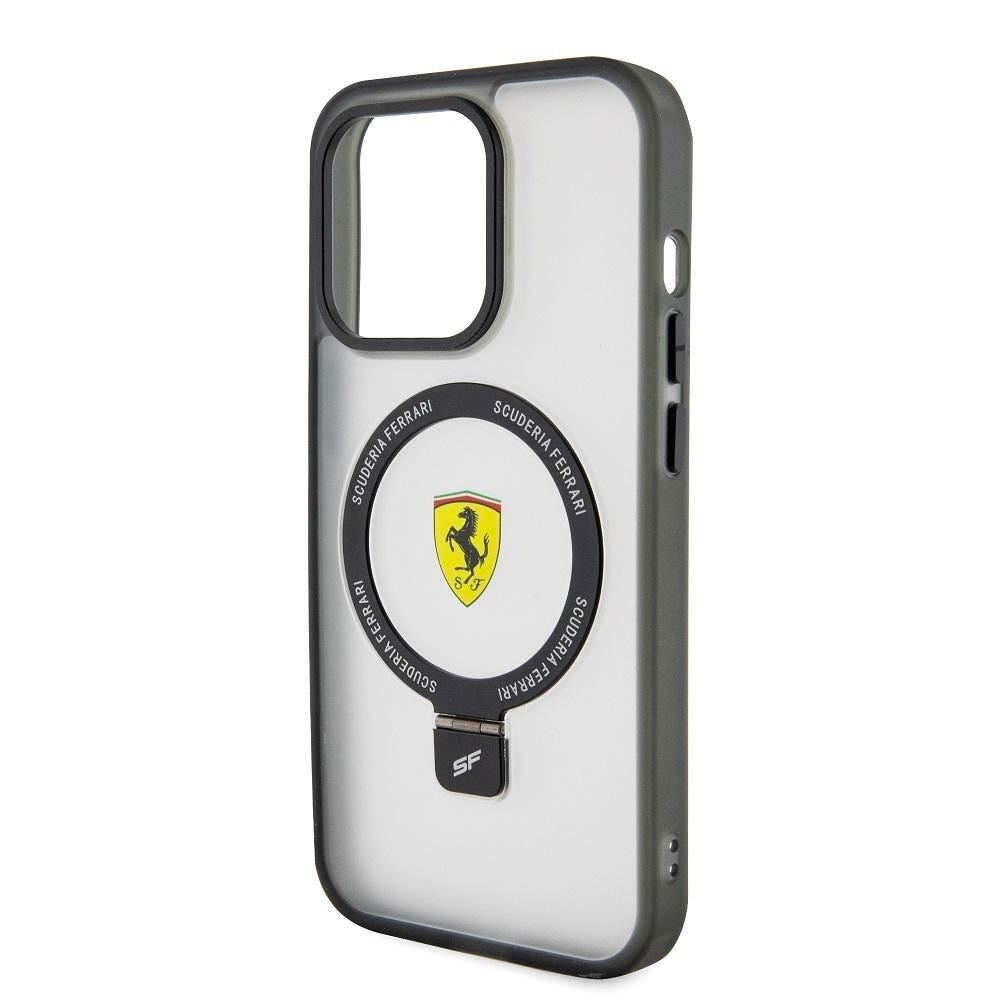 Чохол Ferrari Ring Stand MagSafe для iPhone 15 Pro Max Чорний/Прозорий (57983116751) - Зображення 5