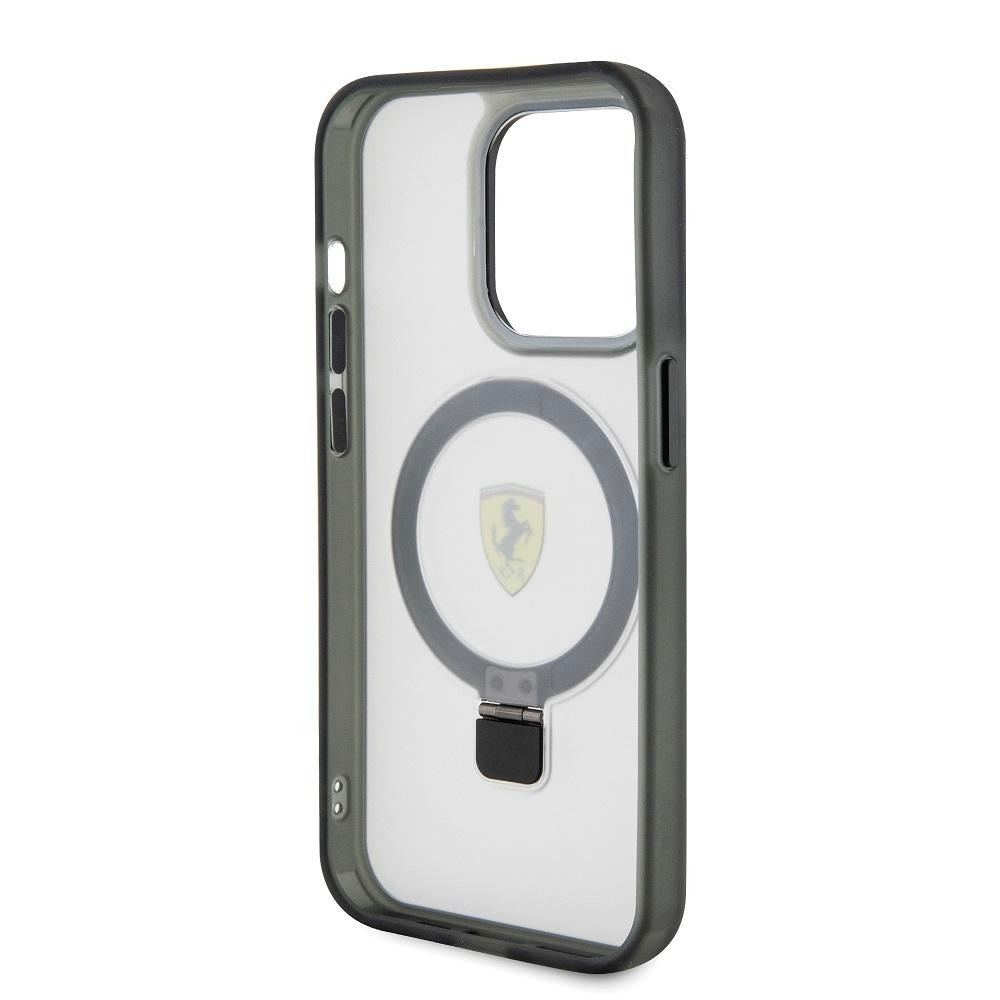 Чохол Ferrari Ring Stand MagSafe для iPhone 15 Pro Max Чорний/Прозорий (57983116751) - Зображення 6