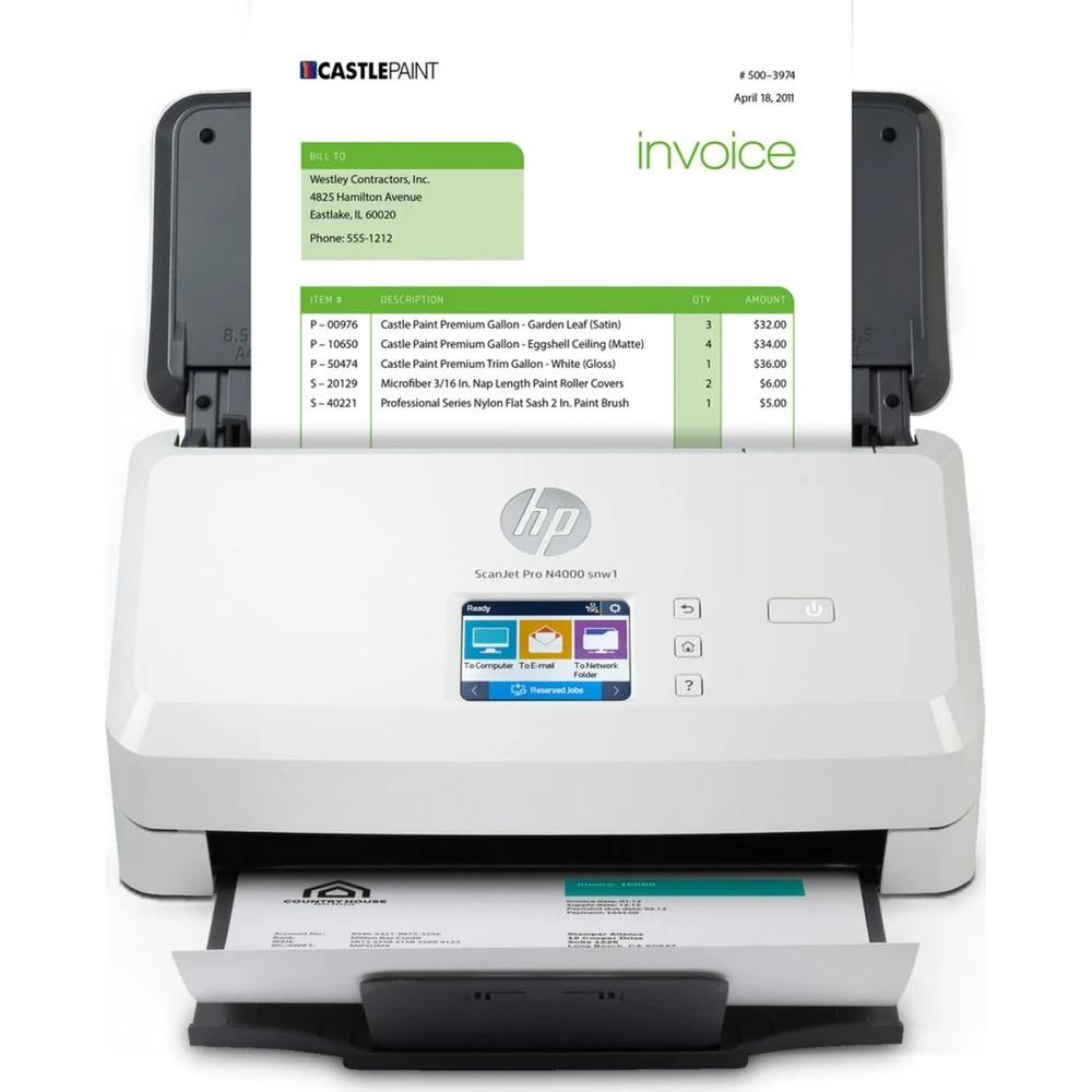 Протяжний сканер HP ScanJet Pro N4000 Wi-Fi (6FW08A)