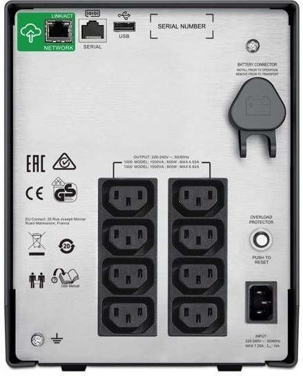 Лінійно-інтерактивне ДБЖ APC Smart-UPS C 1000VA 230V LCD IEC w/SmartConnect (SMC1000IC) - Зображення 2