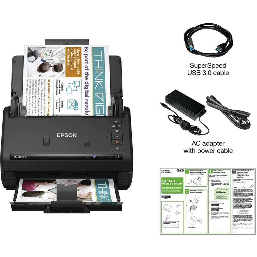 Протяжний сканер Epson WorkForce ES-500WII (B11B263401) - Зображення 5
